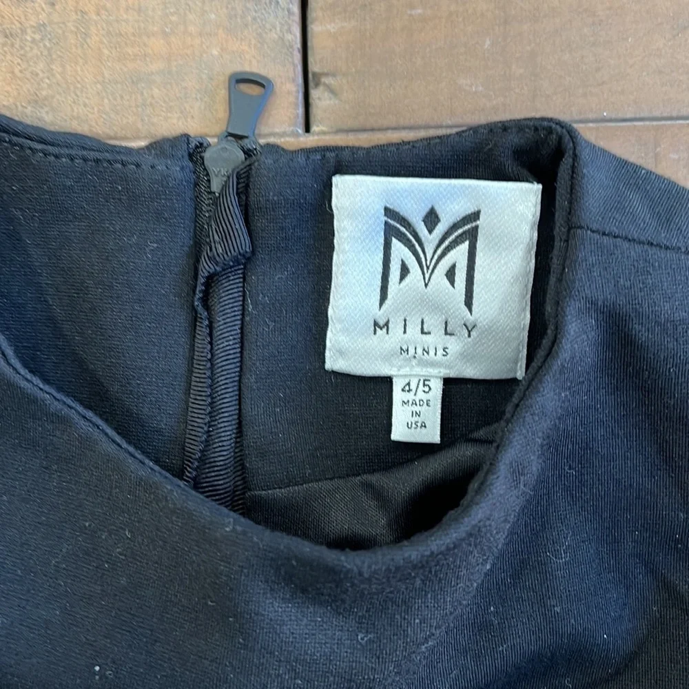Milly minis blue geometric drop waist dress